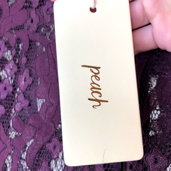 Peach Lace Plum Cropped Blouse NWT - Picture 4 of 8